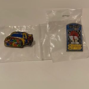 M & M Car Crew Chief Pin Lot of 2 Car Racing